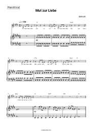 Sheet music, chords AnNa R. - Mut zur Liebe