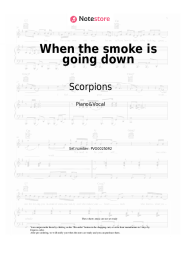 Sheet music, chords Scorpions - When the smoke is going down