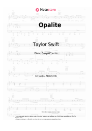 Sheet music, chords Taylor Swift - Opalite