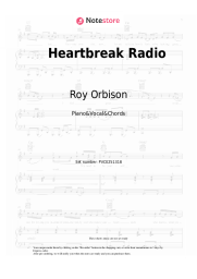 Sheet music, chords Roy Orbison - Heartbreak Radio