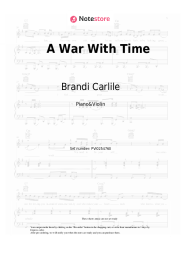 Sheet music, chords Brandi Carlile - A War With Time