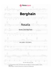 Sheet music, chords Rosalía, Bjork, Yves Tumor - Berghain