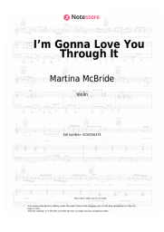 Sheet music, chords Martina McBride - I’m Gonna Love You Through It