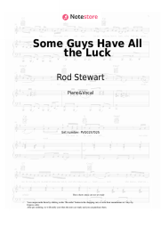 Sheet music, chords Rod Stewart - Some Guys Have All the Luck
