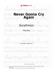 Sheet music, chords Eurythmics - Never Gonna Cry Again