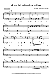Sheet music, chords Johannes Oerding, Ina Muller - Ich hab dich nicht mehr zu verlieren