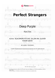 Sheet music, chords Deep Purple - Perfect Strangers