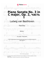 Sheet music, chords Ludwig van Beethoven - Piano Sonata No. 3 in C major, Op. 2, 1st Movement