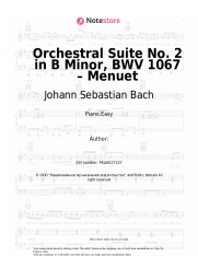 Sheet music, chords Johann Sebastian Bach - Orchestral Suite No. 2 in B Minor, BWV 1067 – Menuet