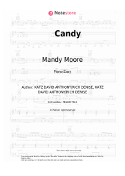 Sheet music, chords Mandy Moore - Candy