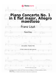 Sheet music, chords Franz Liszt  - Piano Concerto No. 1 in E flat major, Allegro maestoso