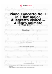Sheet music, chords Franz Liszt  - Piano Concerto No. 1 in E flat major, Allegretto vivace — Allegro animato