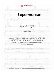 Sheet music, chords Alicia Keys - Superwoman