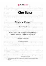Sheet music, chords Ricchi e Poveri - Che Sara