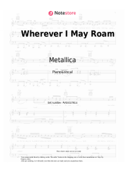 Sheet music, chords Metallica - Wherever I May Roam