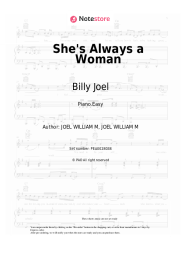 Sheet music, chords Billy Joel - She's Always a Woman