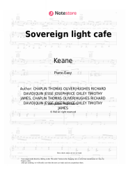 Sheet music, chords Keane - Sovereign light cafe