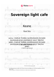 Sheet music, chords Keane - Sovereign light cafe