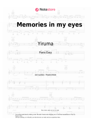 Sheet music, chords Yiruma - Memories in my eyes