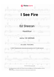 Sheet music, chords Ed Sheeran - I See Fire