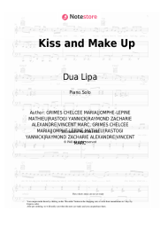 Sheet music, chords Dua Lipa, BlackPink - Kiss and Make Up