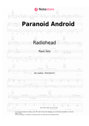 Sheet music, chords Radiohead - Paranoid Android