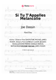 undefined Joe Dassin - Si Tu T'Appelles Melancolie