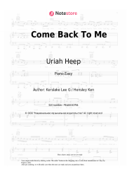 Sheet music, chords Uriah Heep - Come Back To Me