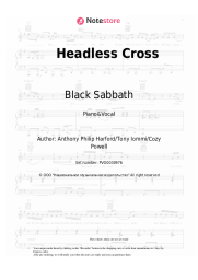 Sheet music, chords Black Sabbath - Headless Cross