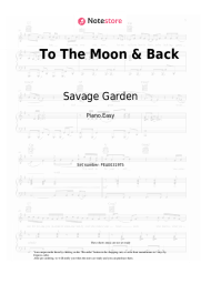 Sheet music, chords Savage Garden - To The Moon & Back