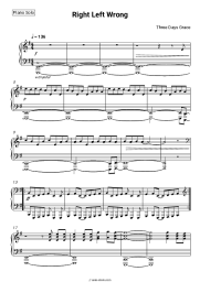 Sheet music, chords Three Days Grace - Right Left Wrong