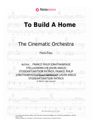 Sheet music, chords The Cinematic Orchestra - To Build A Home