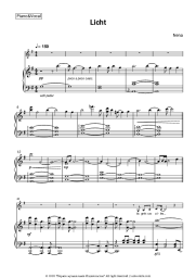 Sheet music, chords Nena - Licht