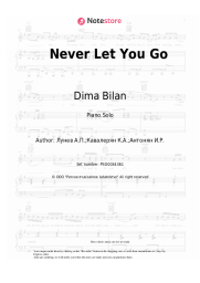 Sheet music, chords Dima Bilan - Never Let You Go
