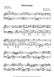 Sheet music, chords Mark Forster - Übermorgen
