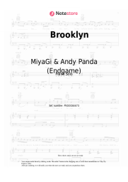 Sheet music, chords MiyaGi & Andy Panda (Endgame), TumaniYO - Brooklyn