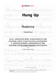 Sheet music, chords Madonna - Hung Up