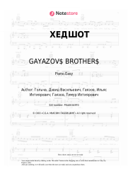 Sheet music, chords GAYAZOV$ BROTHER$ - ХЕДШОТ