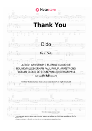 Sheet music, chords Dido - Thank You