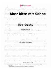 Sheet music, chords Udo Jürgens - Aber bitte mit Sahne