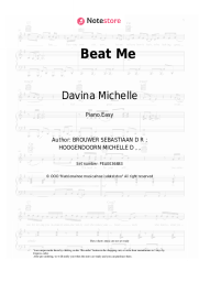 Sheet music, chords Davina Michelle - Beat Me