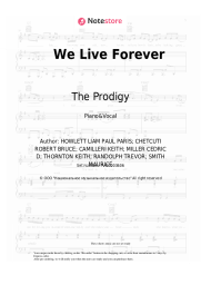 Sheet music, chords The Prodigy - We Live Forever