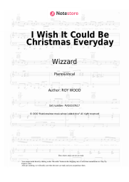 Sheet music, chords Wizzard - I Wish It Could Be Christmas Everyday