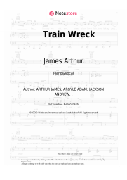 Sheet music, chords James Arthur - Train Wreck