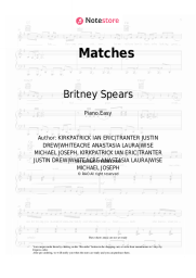 Sheet music, chords Britney Spears, Backstreet Boys - Matches