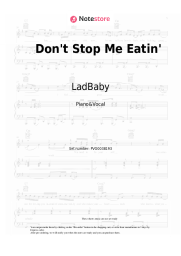 Sheet music, chords LadBaby, Ronan Keating - Don't Stop Me Eatin'