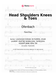 Sheet music, chords Ofenbach, Quarterhead, Norma Jean Martine - Head Shoulders Knees & Toes