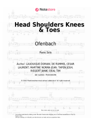 Sheet music, chords Ofenbach, Quarterhead, Norma Jean Martine - Head Shoulders Knees & Toes