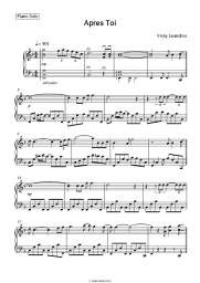Sheet music, chords Vicky Leandros - Apres Toi
