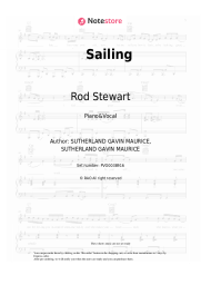 Sheet music, chords Rod Stewart - Sailing
